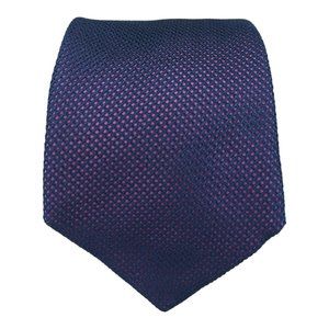 FABRIC FRONTLINE Blue Geometric Silk Tie ITALY 60"/ 4" EC